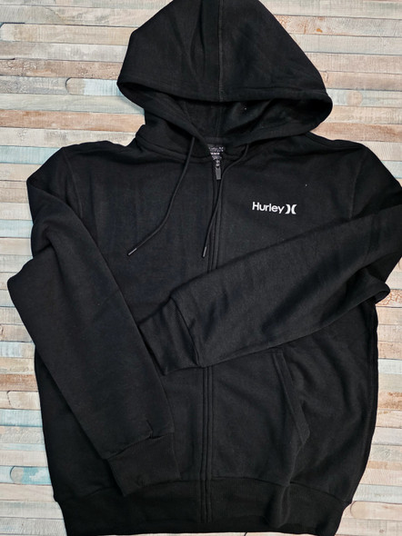 27pc Mens HURLEY Zip-Up Hoodies Black ALL SIZES Overstocks #35776F (A-4-1)
