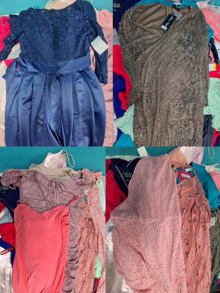 25pc Dresses & Gowns LA FEMME Alfred Sung ALEX EVENINGS Bebe SOME IMPERFECT #36030M (G-5-1)