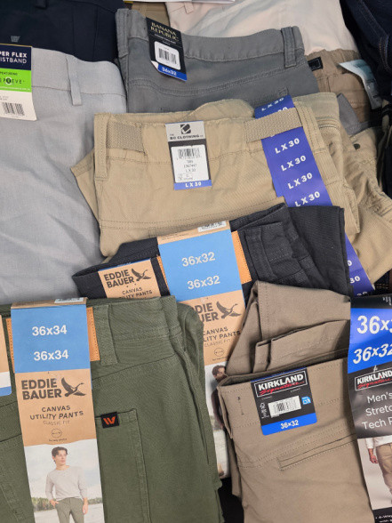 79pc Mens Jeans & Pants SCOTT BARBER Joes CAT Levis EDDIE BAUER #36136K (G-3-2)