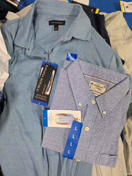 73pc Mens Shirts GERRY Woolrich RVCA English Laundry CAT - MOST L XL XXL #36138K (B-2-3)