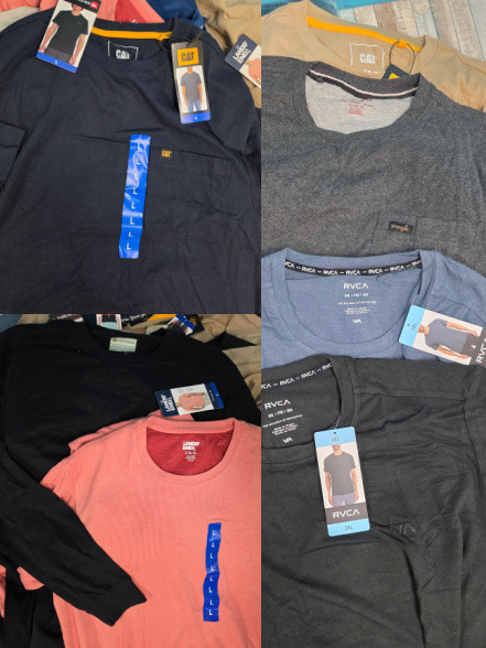 31pc Mens Tees CAT Lands End RVCA Kenneth Cole #36142K (G-11-2)