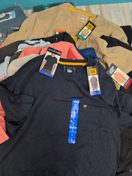 31pc Mens Tees CAT Lands End RVCA Kenneth Cole #36142K (G-11-2)