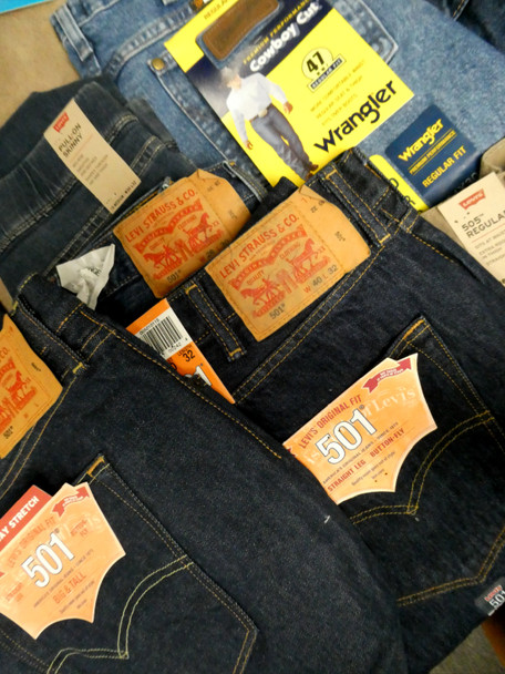 10pc LEVIS & Wrangler Mens & Womens JEANS #19394e ()