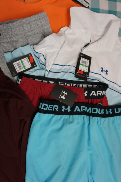 22pc Mens UNDER ARMOUR Tees POLO Shorts #30000Z (V-1-2)