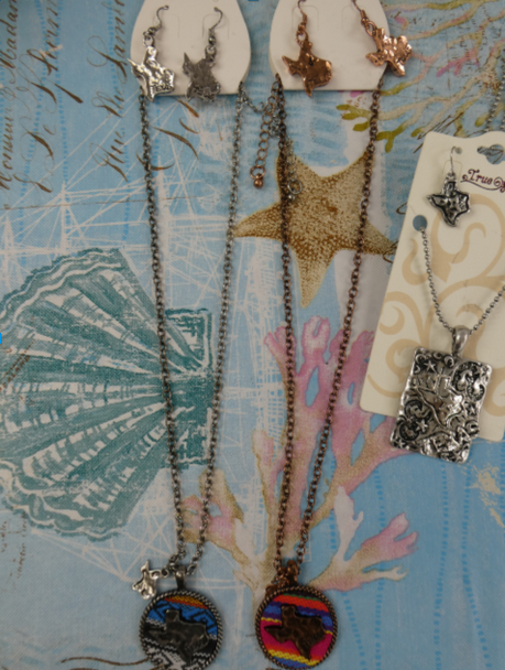 72 SETS = 144pc Hanee & True TEXAS Earring & Matching Necklace SETS #16106i-LC (B-9-3)