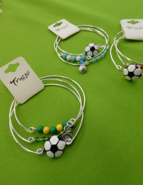 20 SETS = 60pc SOCCER / MLS Bracelets Jewelry SETS #15216s (L-3-6)