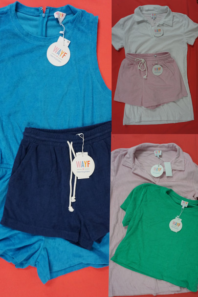18pc Womens WAYF Terry Cloth Collection DRESSES Shorts TOPS #31586v (W-4-3)