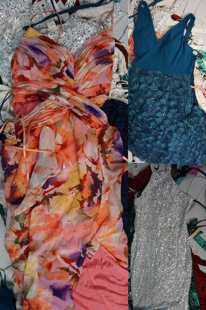 17pc GOWNS Dresses & Rompers BCBGMAXAZRIA Aqua ELIZA J #31694d (P-2-2)