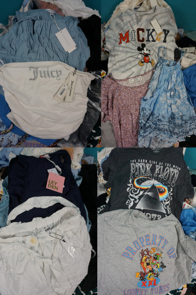 107pc Tops JUICY COUTURE Disney LEYDEN Lucy Paris BCX Hippie Rose JUST POLLY Crave Fame MADDEN #31855Q (Y-3-6)