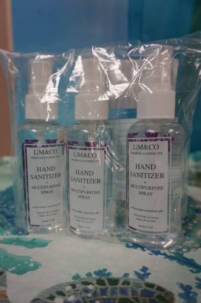 21 SETS = 63pc LM & CO Lavender Essential Oil Hand Sanitizer OVERSTOCKS  #27809P-LC (H-4-5)
