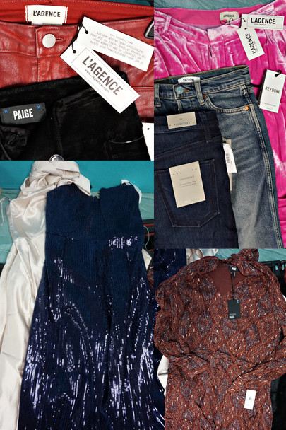 15pc AMSALE GOWNS L'Agence PAIGE Black Halo 7 For All Man RALPH CASHMERE #32945N (OF2)