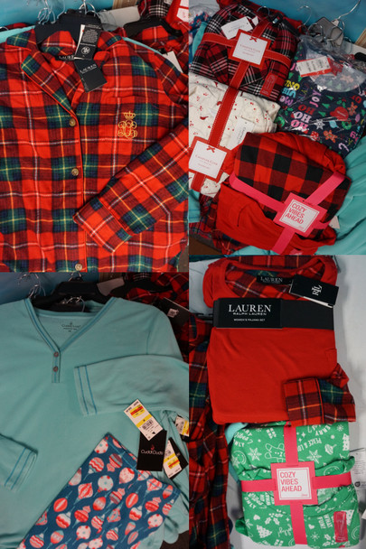 30 SETS = 60pc Christmas Holiday PJ Sets RALPH Cuddl Duds JENNI #33008Q (GY-28)