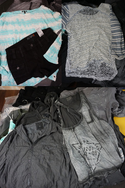65pc Mens & Womens GUESS Thermals TEES Sweatshirts & Shorts #32880E (OF-6)