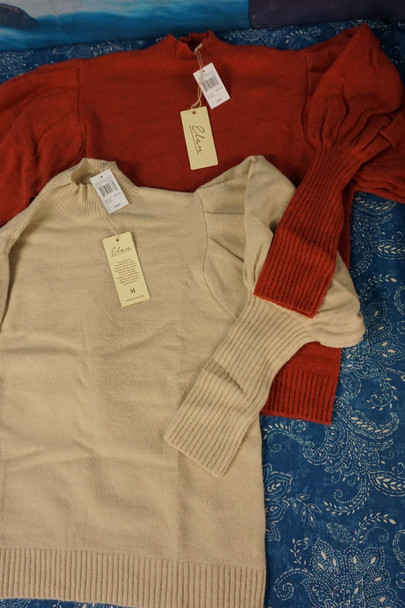 45pc $100 Womens Elan Sweaters OVERSTOCKS 2 Colors #26001T (E-3-2)