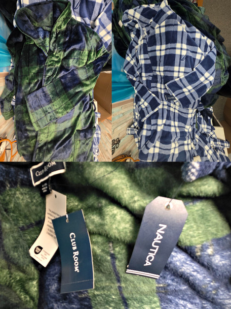 19pc Mens NAUTICA & CLUB ROOM Plush Robes #35304b (G-7-2)