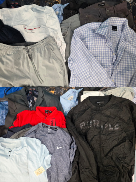 27pc Mens $700 ALTON LANE Nike PURPLE BRAND Bugatchi ALL SAINTS Varvatos Vuori #35420J (H-4-3)