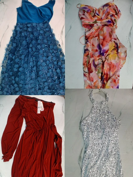 15pc GOWNS Dresses & Rompers BCBGMAXAZRIA Aqua ELIZA J #35962F (G-7-1)