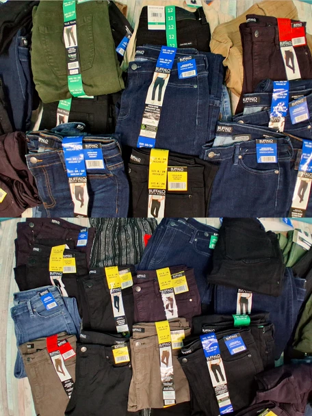 37pc Womens Jeans - Mostly BUFFALO & Well Worn Brand #36011d (B-1-3)