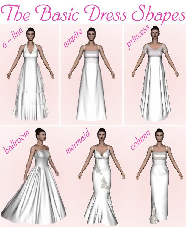 Long dress shop style names