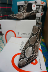 18prs BLONDO Leather Snakeskin Ankle Boots SIZE 8 (+BOXES) #27668G-LC ()