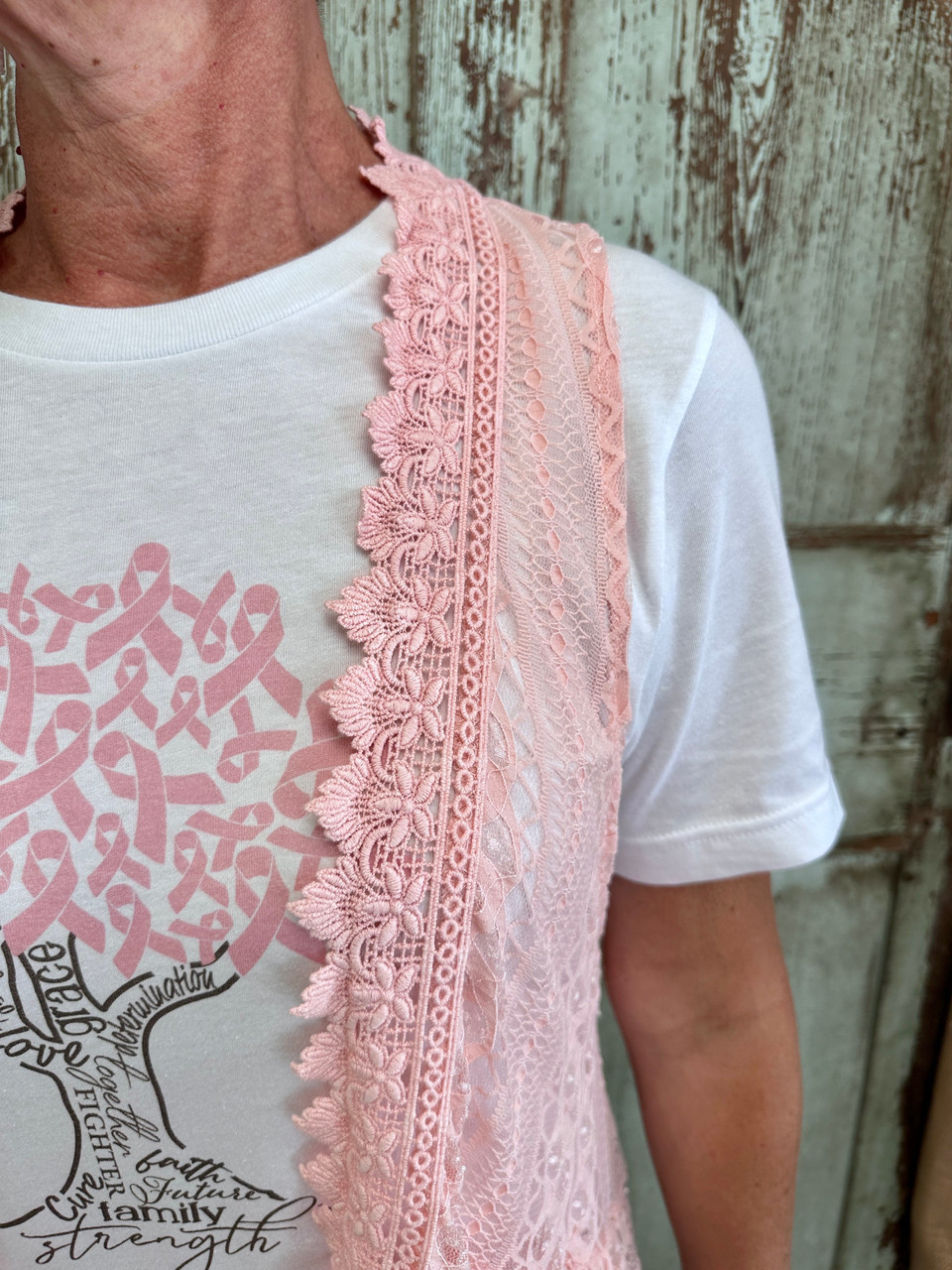 New Sensation Lace Vest - Pink - The Shabby Tree