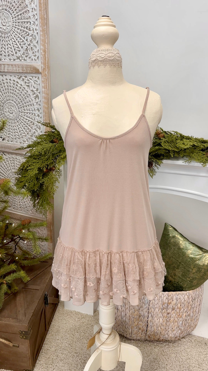Underneath It All Tank Top Extender - Taupe