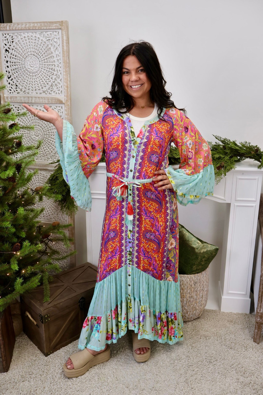 long dress for festival Festival Of Color Duster Dress