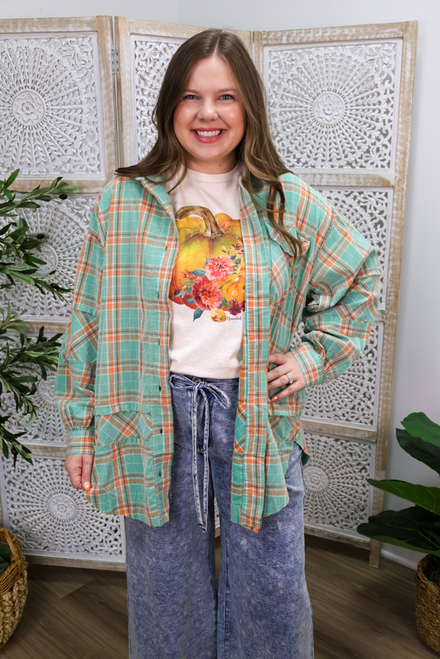 Put It In Plaid Tunic Top