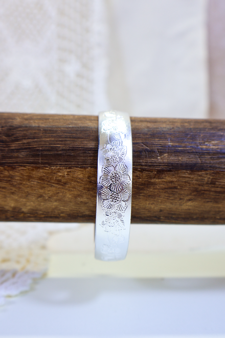 Etched In Bloom Cuff Bracelet