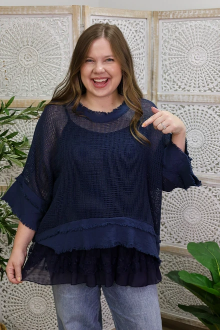 Underneath It All Tank Top Extender - Navy