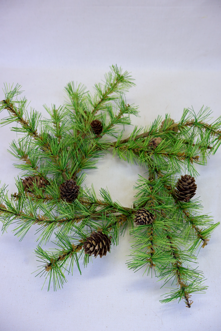 Holiday Pine Candle Ring - 4.5"