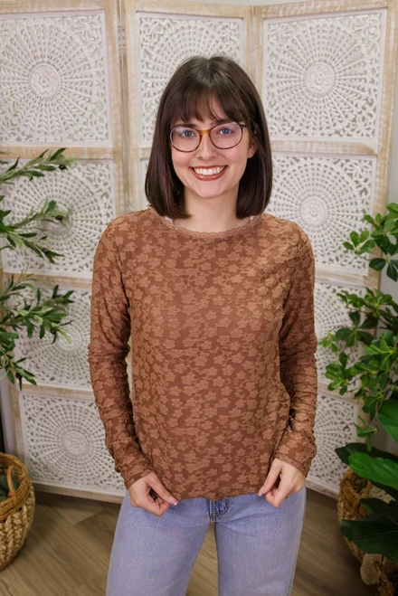 A Taste Of Texture Top - Mocha