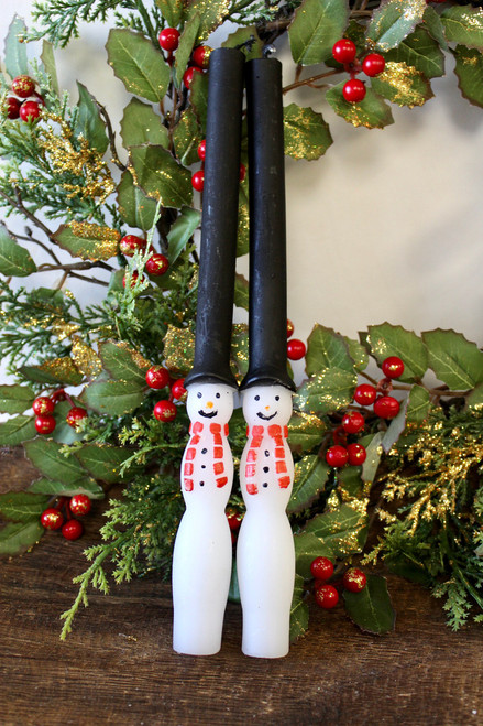 Set Of 2 Snowman Tapers Set Of 2 Snowman Tapers