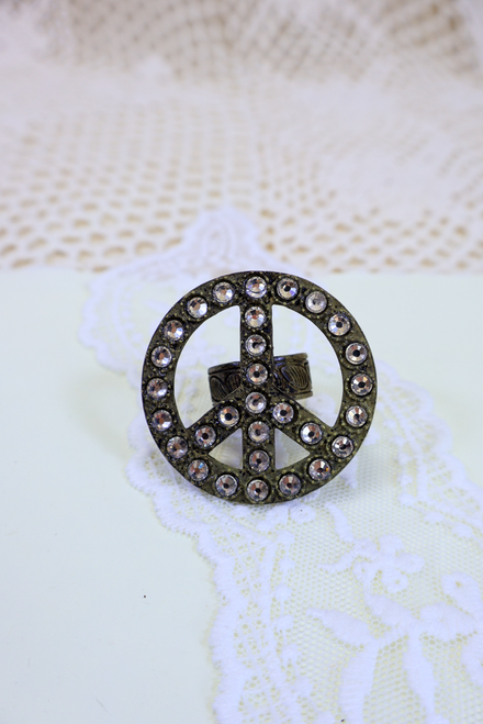 Hand In Hand Ring - Brass