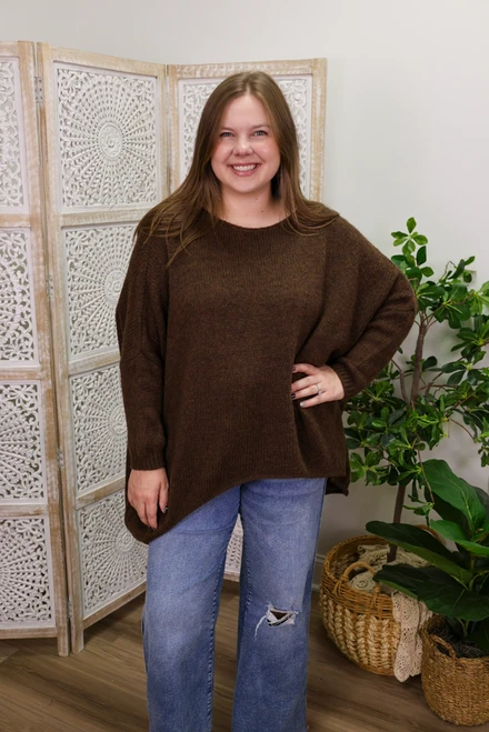 Cold Mornings Ahead Sweater - Brown