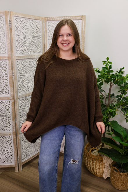 Cold Mornings Ahead Sweater - Brown