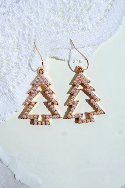 Trimmed In Pearls Earrings