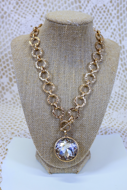 Link And You'll Miss It Necklace - Clear