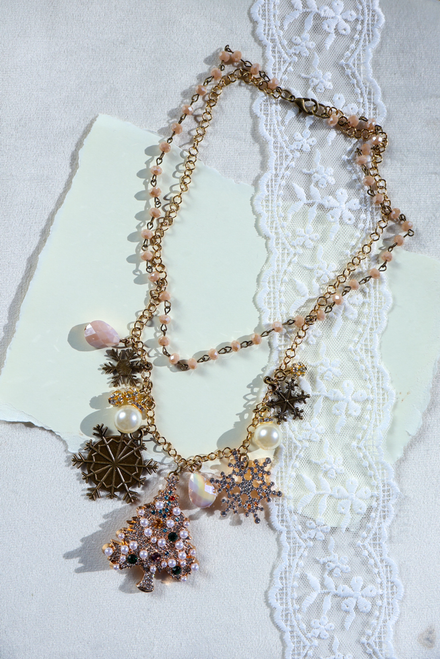 Snowflakes Are Falling Handmade Necklace *FINAL SALE*