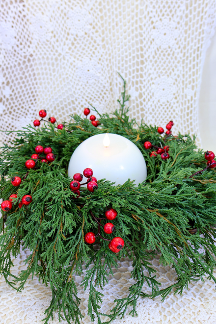 6" Emerald Celebration Candle Ring