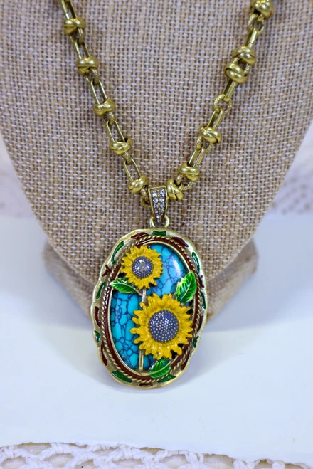 Sunflowers At Sunset Necklace
