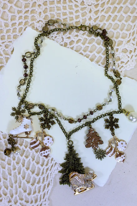 Meet Me At The Ice Rink Handmade Necklace *FINAL SALE*
