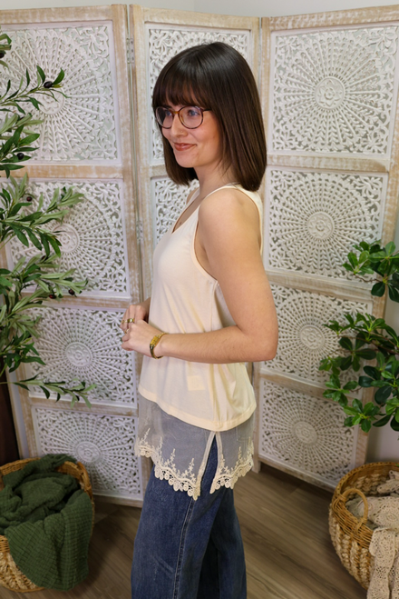 The Added Touch Tank Top Extender - Cream