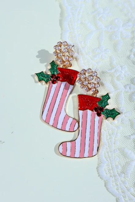 Sugarplum Stocking Earrings