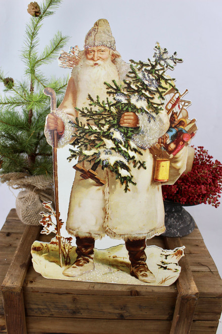 18" Santa With Snowy Tree Dummy Board