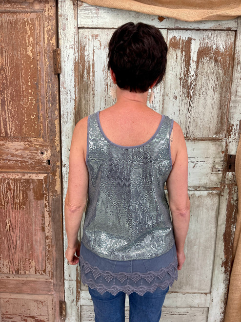 Glimmer Of Gorgeous Tank Top - BLUE