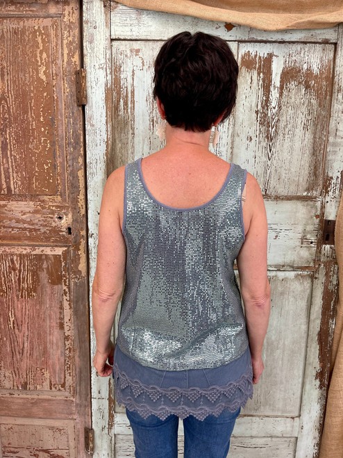 Glimmer Of Gorgeous Tank Top - BLUE *FINAL SALE*