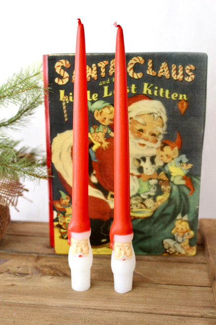 Set Of 2 Santa Taper Candle Set Of 2 Santa Taper Candle