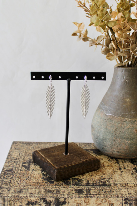 Leaf It Off Earrings - Silver