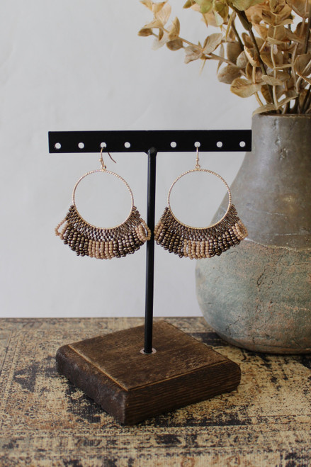 Born To Be Stylish Earrings - Brown